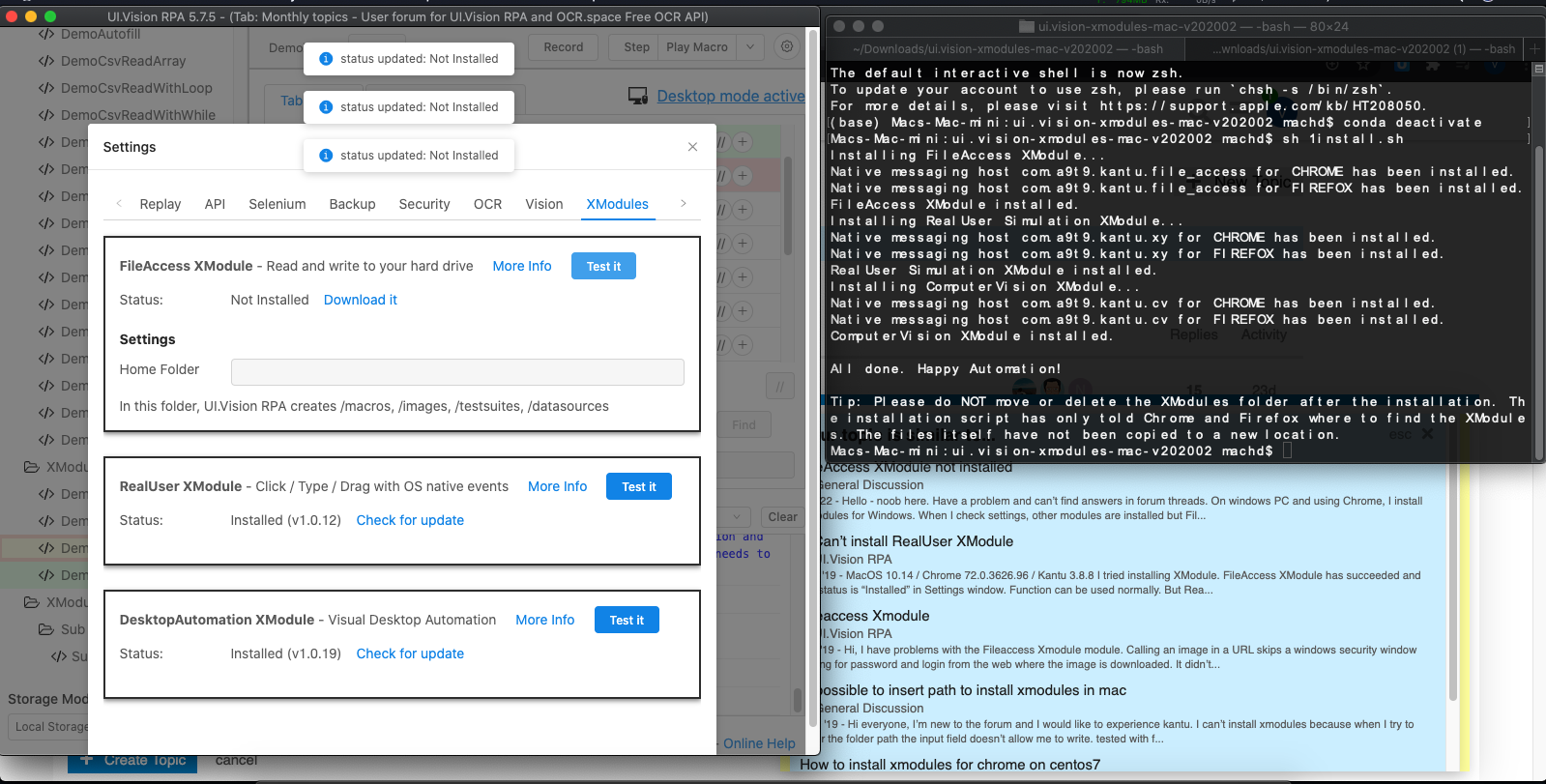 XMODULE Mac OS