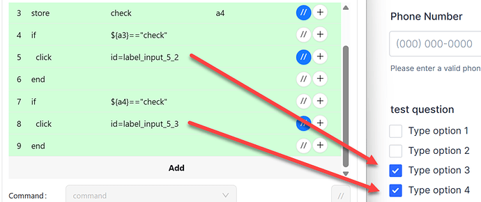 checkbox click from CSV