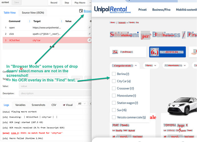 OCR Find button test