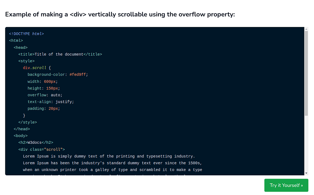 Screenshot scrollable div UI.Vision RPA UI.Vision RPA Software