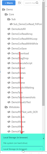 RPA storage options