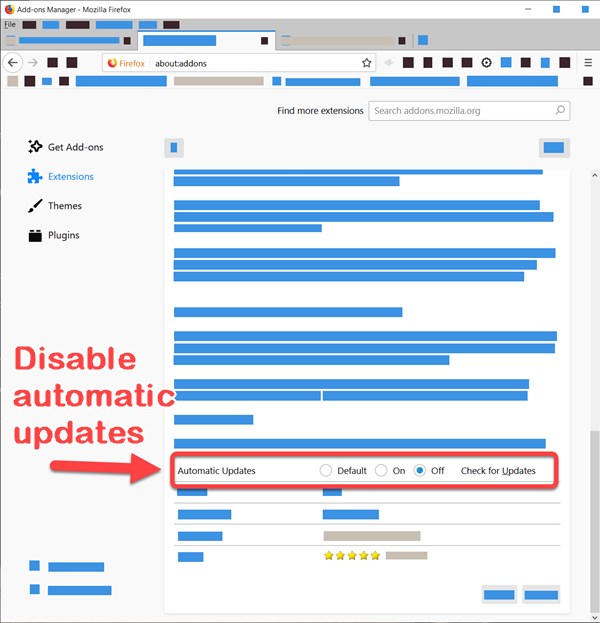 how to disable add ons chrome
