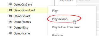 Play in loop