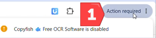 Click Action required