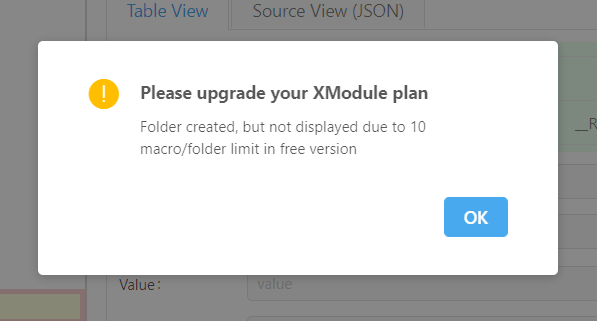 Please upgrade your XModule plan