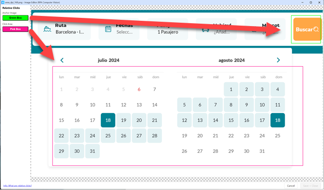 visionLimitSearchAreaRelative for date control